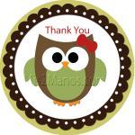 Baby Owl Baby Shower Sticke..