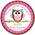 Baby Owl Baby Shower Sticke..