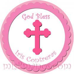 Baptism Stickers Personalized Labels 2 inch Round Favor Tag for Baptism or Christening Stickers Set of 20