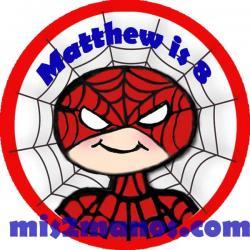 Superhero Stickers Personalized Labels 2 inch Round Favor tag For Spiderman Party Stickers Set of 20