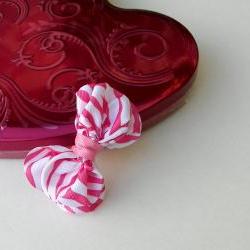Hair Bows-Small Zebra Bow Tie for Little Girls Pink Zebra Bow